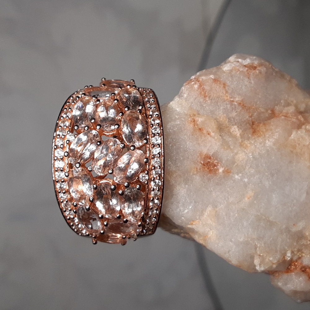 925 Morganite Ring. - Picture 3 of 8
